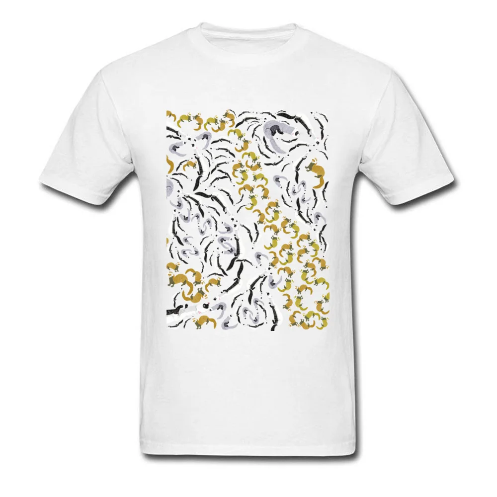Tops T Shirt Ferret world Pattern Summer Autumn Short Sleeve Pure Cotton Round Neck Men Top T-shirts Normal Tee-Shirt Hip Hop Ferret world Pattern white