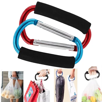 

Aluminum Alloy Carabiner Outdoor Camping Climbing Hook Baby Stroller Handle Shopping Bag Slip-Resistant Clip Hook Accessories