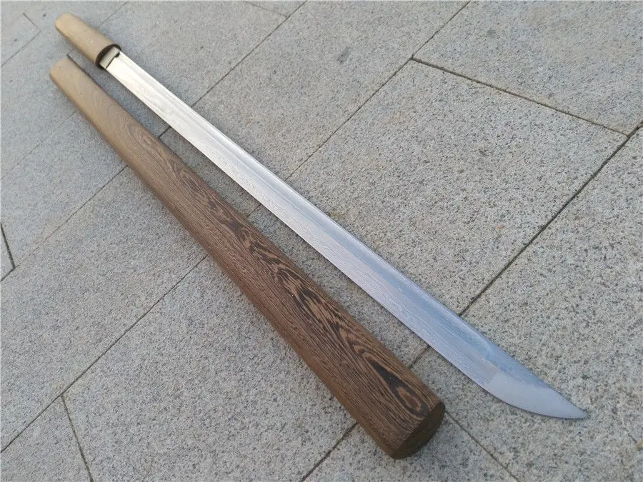 

High Quality Stick Jian Sword Katana Groove Very Sharp Damascus Steel Blade Nice