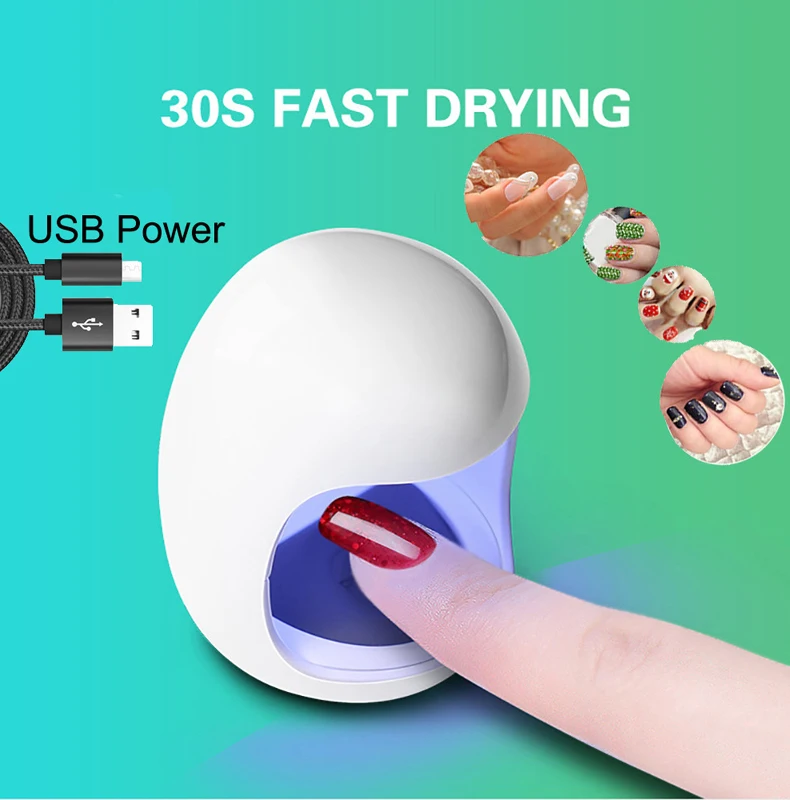 

New Professional Mini Nail Dryer 3W USB Protable UV LED Lamp Nails Dryer Curing All Gels Polish Quick Nail Art Tools