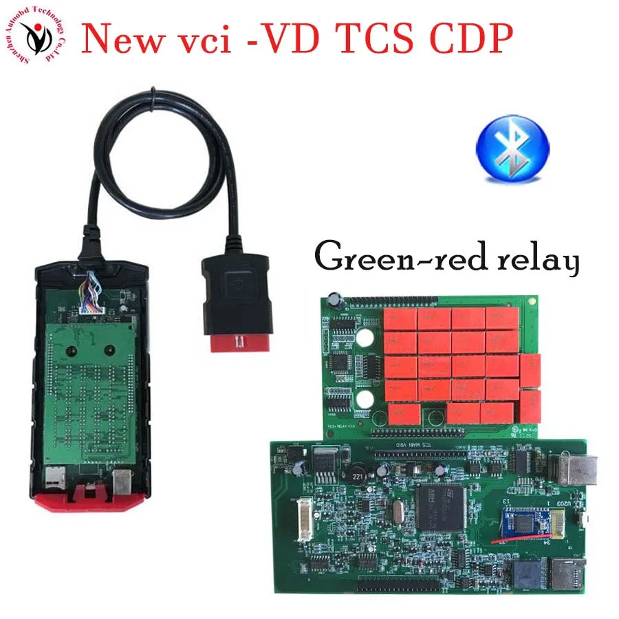 R3 с keygen/2016R0 VD TCS CDP pro+ Полное покрытие корпуса двойная плата PCB для автомобилей и грузовиков универсальный 3 в 1 Авто диагностический инструмент - Цвет: V9.0 PCB Bluetooth