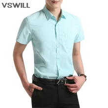 Мужская одежда рубашка из хлопка повседневная тонкая рубашка Camisa Masculina Manga Curta Модные топы короткие Camisa Social Masculina Homme