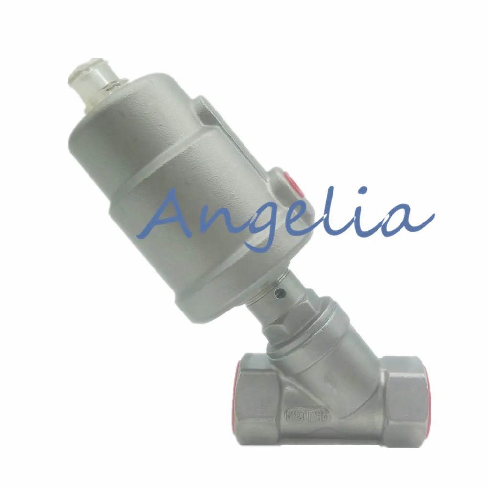 

1-1/2" NPT Thread Stainless Steel 304 Normally Closed Single Acting Air Actuated Angle Seat Valve NC