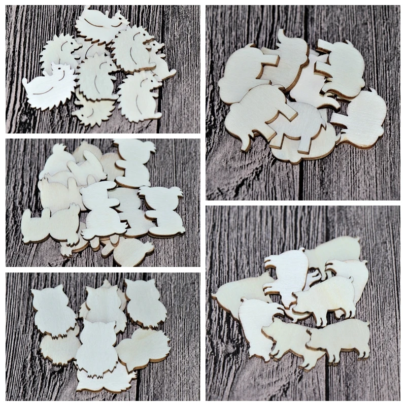 

(50pcs/lot) 30MM Blank Rustic Elephant Oranments Unfinished Wooden Supply Cutout 1.2"-sy01