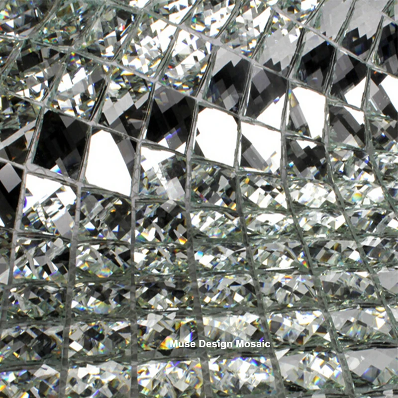 13 краев со скошенным кристаллом, алмазная блестящая зеркальная стеклянная мозаичная плитка для выставочного зала, настенная наклейка KTV, витрина для шкафа, сделай сам, украшение