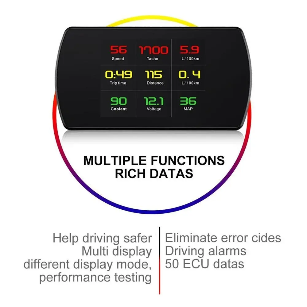 

P12 OBD Scanner Projector Head-Up Display With Mirror Projection Digital Car Speed Projector Digital Display OBD Analyzer
