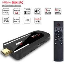 H96 Pro Amlogic S912 Восьмиядерный ТВ-Накопитель Android 7,1 2 Гб 16 Гб HDMI Wifi 2,4G 5,8G Miracast tv Dongle 4K 1080P HD Netflix мини-ПК