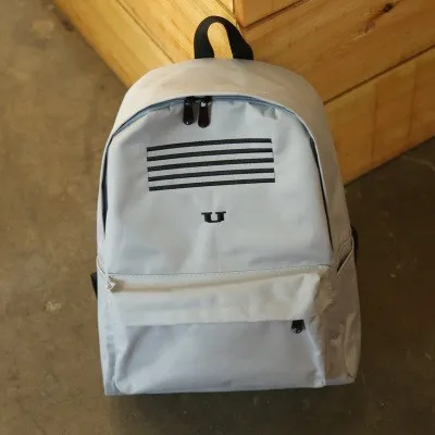 New Fashion Preppy Style Korean Travel Canvas Backpack Women Striped Printing Letter Rucksack Teenage Girl Brand