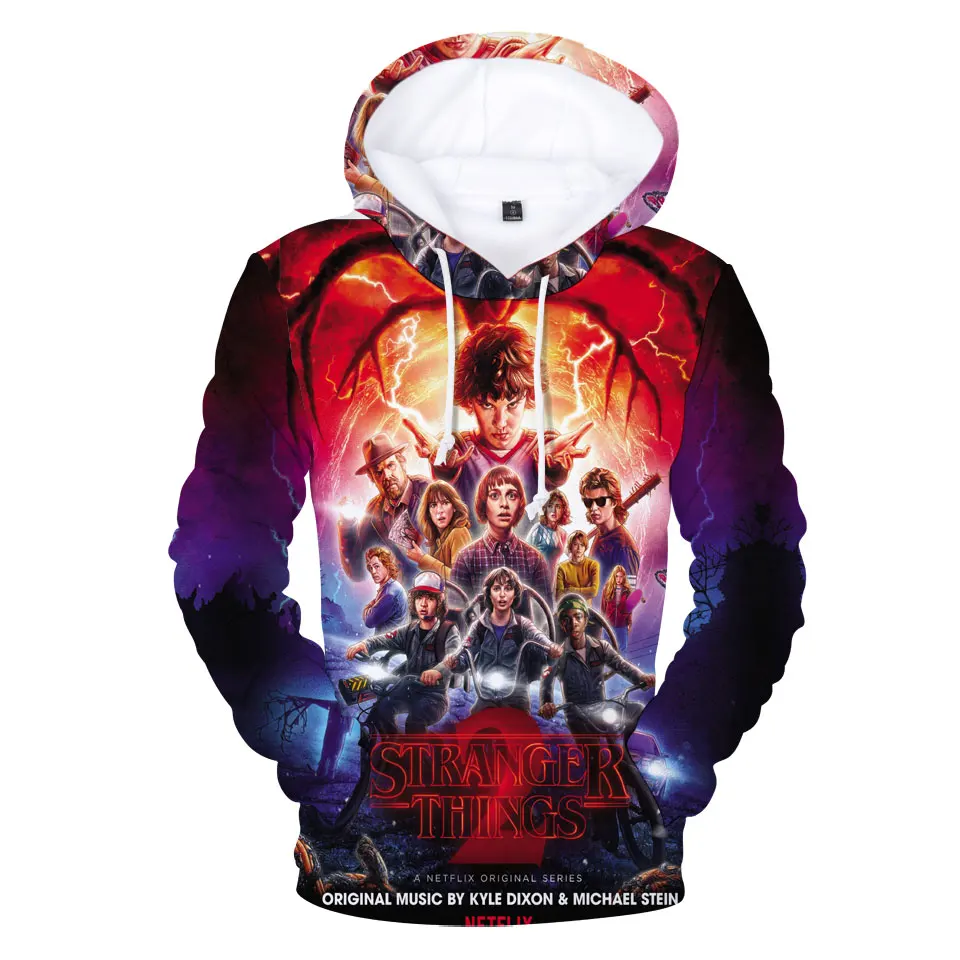  Stranger Things 3D Character Printing Leisure Spring Autumn Male Female Sweatshirt Hoodies Street H