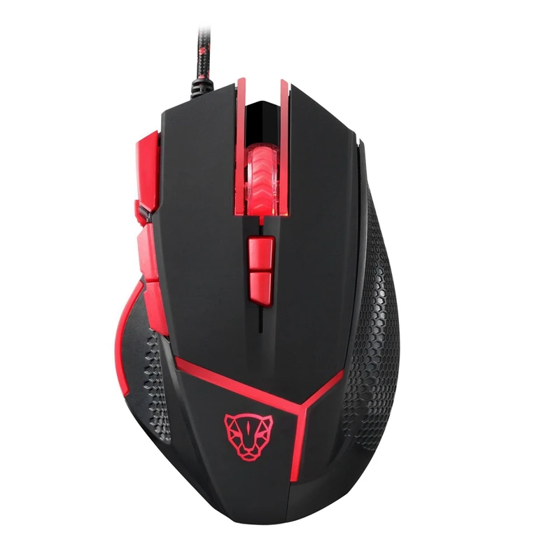 

HOT-Motospeed V18 Gaming Wired Mouse Supporting 4000Dpi 8-Grade Dpi High Precision Optical 9 Keys Led Breathing Lamp For Lapto