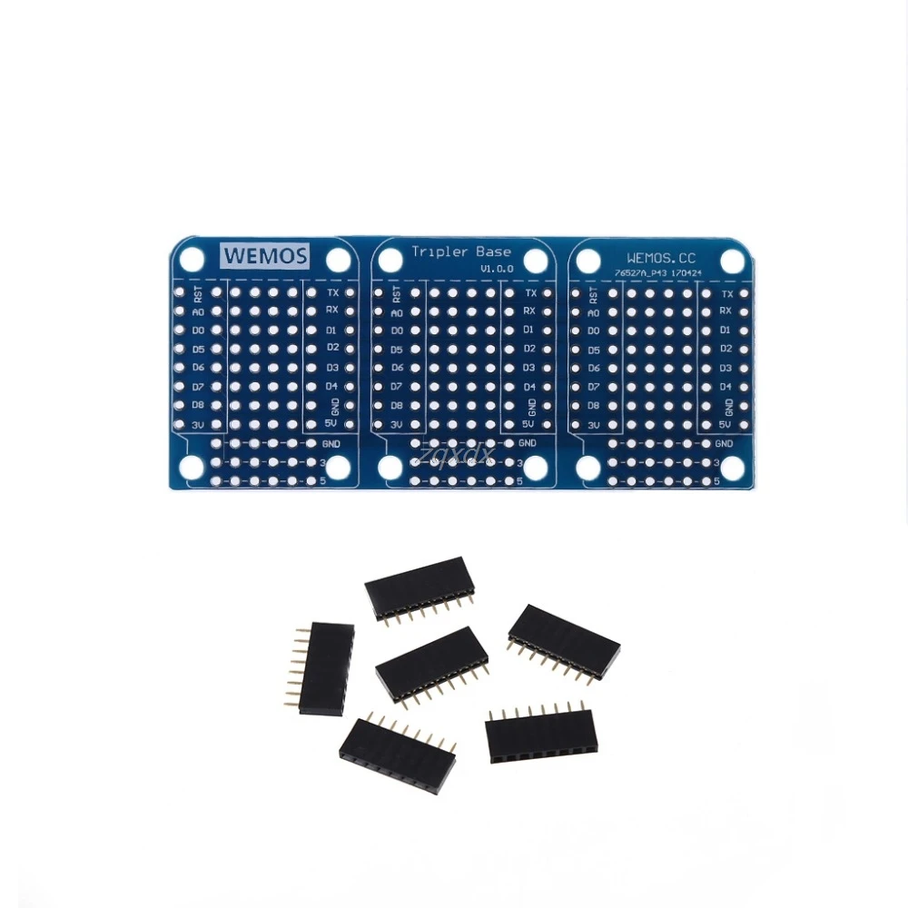 

Tripler Base V1.0.0 Module Board with Pins D1 Mini Active Components Integrated Circuits DropShip