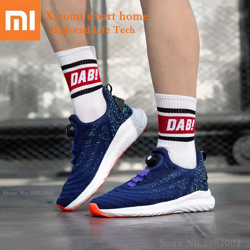 

Xiaomi Uleemark Shock Absorb Running Shoes Rotary Button Smart Light Non-slip Rebound Breathable Flying Weaving Sports Sneaker
