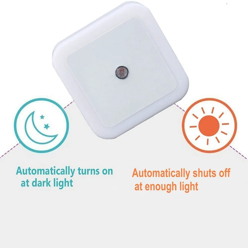 0,5 Вт подключаемый автоматический сенсорный Светодиодный Светильник-ночник Nachtlampje Veilleuse для спальни прихожей настенный светильник s EU/US Plug