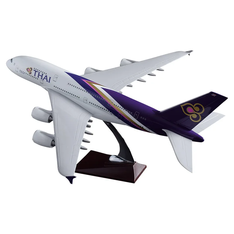 45 см смолы авиакомпаний Таиланда модель самолета тайский Аэробус A380 дыхательные