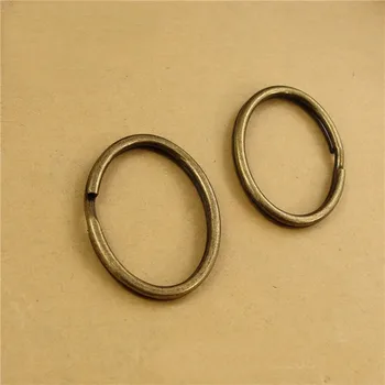 

29*37MM Antique Bronze Plated Oval Key Rings Vintage Metal Iron Key Ring 60 PCS