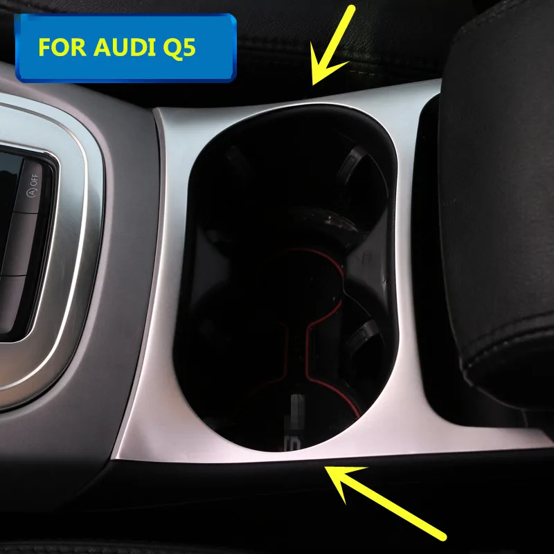 For Audi Q5 Interior Water Cup Holder Decorative Cover Trim 2008 2015