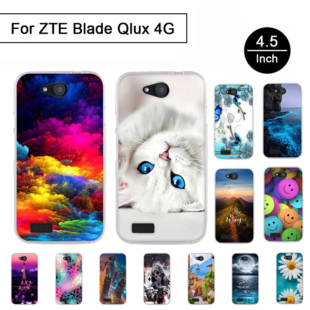

Phone Case For ZTE Q Lux Blade 4 G Case Cover Silicone TPU Bumper For ZTE Q Lux 4G A430 Case For ZTE Blade Q Lux 4G A430 Cover