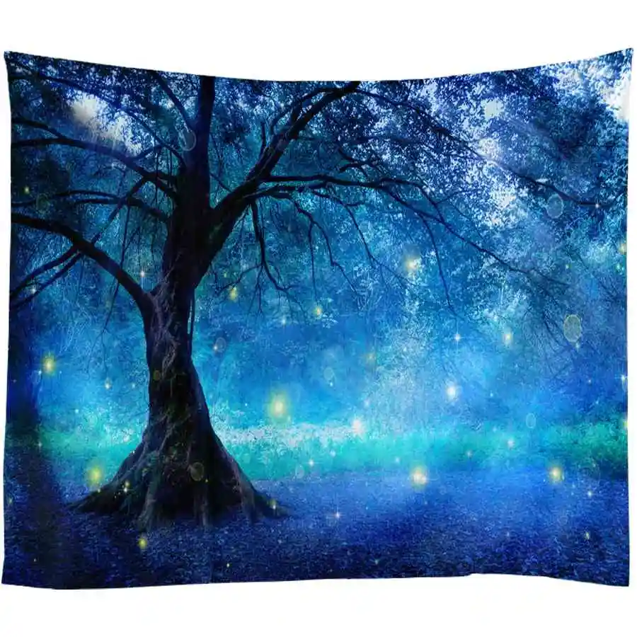 Clear River Wood Path Print Wall Tapestry Psychedelic Tree Hole Home Decor Wall Hanging for Living Room Bedroom Boho Tapestries - Color: SL015