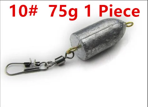 10 75g 1 Piece Новые специальные антипылевые сильные гибкие оловянные свинцовые грузила в форме пули аксессуары для приманки для морской рыбалки 6-120 г 1-4 шт. сумка - Цвет: 10 75g 1 Piece