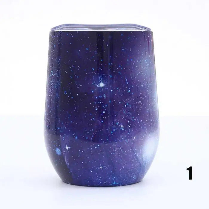 Stainless Steel Vacuum Insulated Cup Stars Sky Double Layers Tumbler Cup with Lid XH8Z