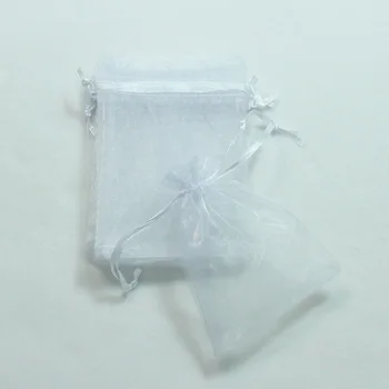 

AY Wholesale 100pcs/lot 10x15cm White Organza Bag Favor Wedding Decoration Jewelry Packaging Gifts Pouch For Party Candy Bags