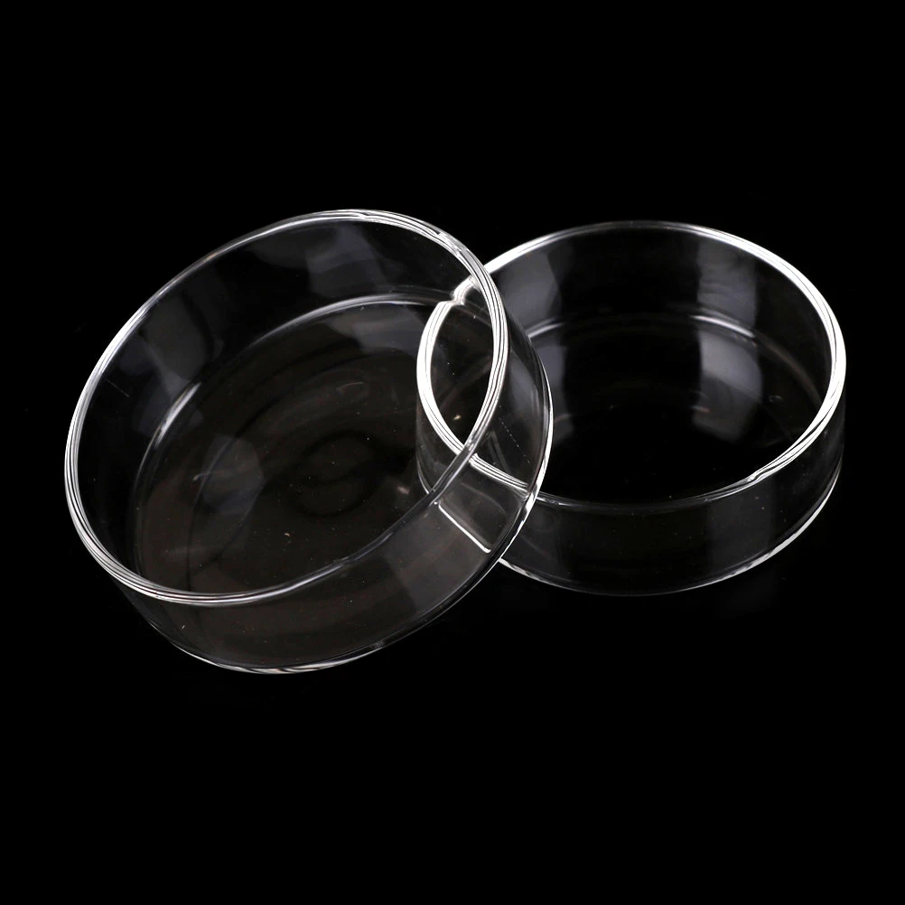 1 Pcs Glass Reusable Tissue Petri culture dish Plate with cover For