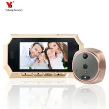 Yobang безопасности 1 мега Пиксели видео обнаружения движения глаз 4," Умный глазок двери зритель TFT Запись видео глазок