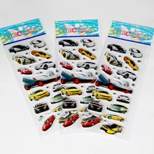 12 Sheets lot Cute Puffy Sticker Kids Girls Boys Thomas Cars Cartoon Stickers Toys for children