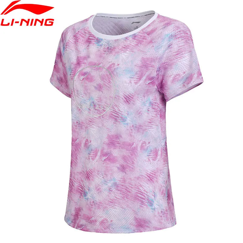 

Li-Ning Women The Trend T-Shirt 100% Polyester Loose Fit Breathable Comfort LiNing Sports Tee Tops AHSN072 CAMJ18