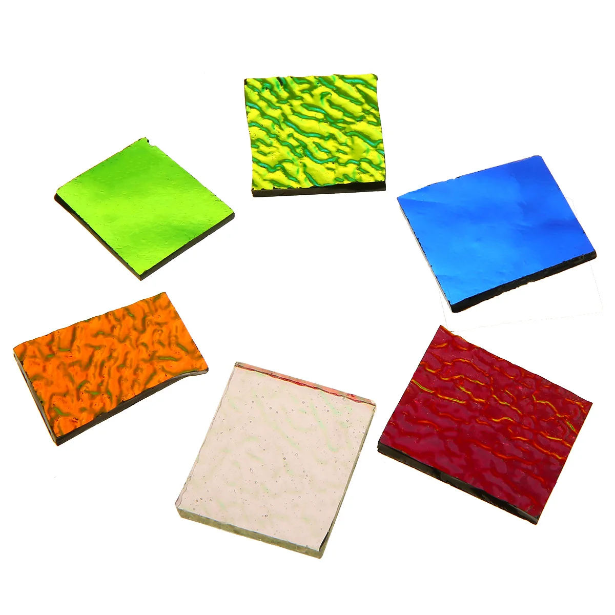 1 bag COE90 Dichroic Glass Mix Color & Shapes Fusing Glass Microwave Kiln Accessories for DIY Decoration
