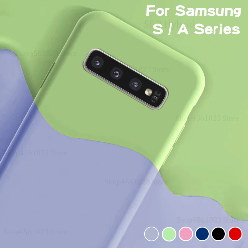 Чехол-накладка для Samsung Galaxy S8 S9 S10 S10E S10Plus Note S 8 9 10 Plus e plus 10e M10 M20 M30 Note8 силиконовый в
