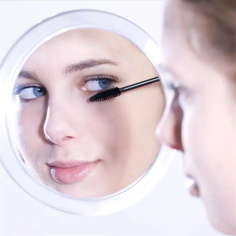 Увеличительное круглое зеркало, складное карманное косметическое зеркало, компактные косметические инструменты, зеркало с 3 присосками 5,9 дюйма
