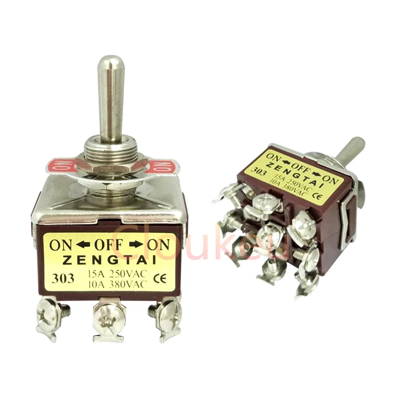 E-TEN303 12MM Brown 9Pin/3File ON-OFF-ON Rocker switch Toggle Switch 15A250V | Обустройство дома