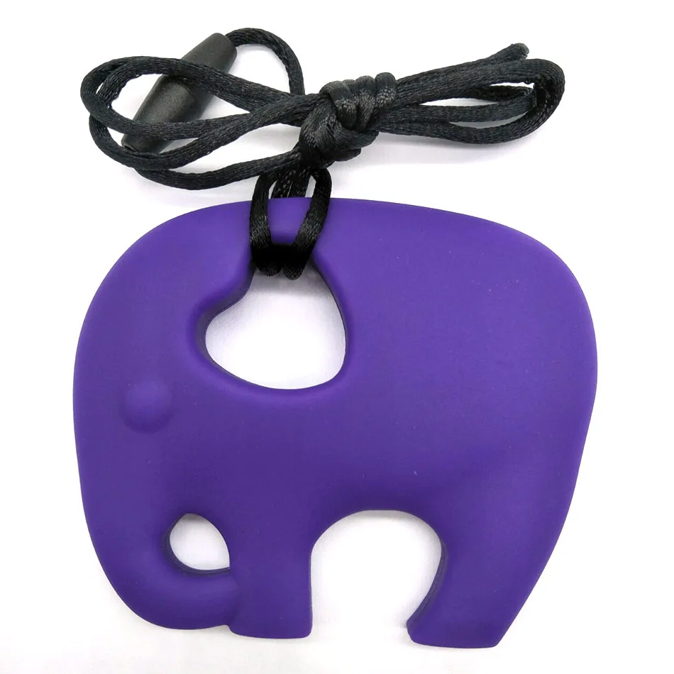 Murah Gajah Silicone Teether Mainan Gigi Bayi Manik manik Mengunyah Kalung Perawatan Alat Liontin Food Grade Silicone Bpa Gratis