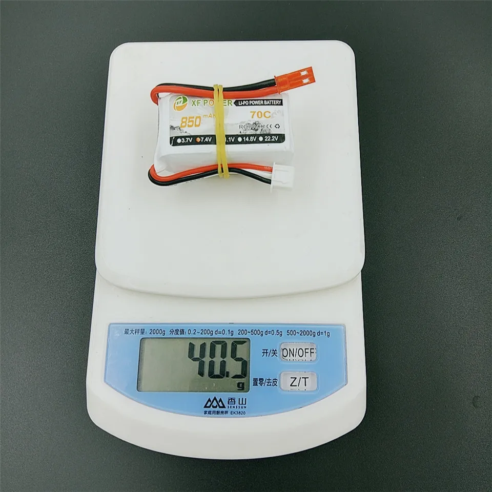7.4V 850MAH 2S 25C Lipo Battery JST Plug (4)