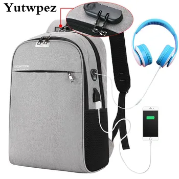 

New USB Charging Laptop Backpack 15.6 inch Anti Theft Women Men School Bags For Teenage Girls College Travel Backpack Nylon 2019