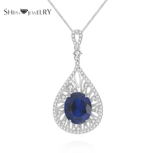 

ShiPei New Fashion&Elegant Jewelry Oval Cubic Zircon Pendant Sparkling Pendant With Necklace For Anniversary Gifts