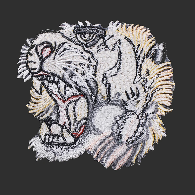 10piece-Yellow-Tiger-Head-Lace-Applique-Patches-Lace-Embroidery-Fabric-Patches-Embossed-Clothes-Decorated-Craft-Sewing