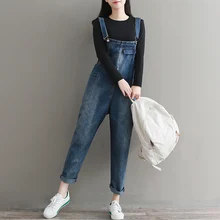 Новое поступление весенние повседневные Комбинезоны женские брюки длиной до щиколотки свободные джинсы T1804178