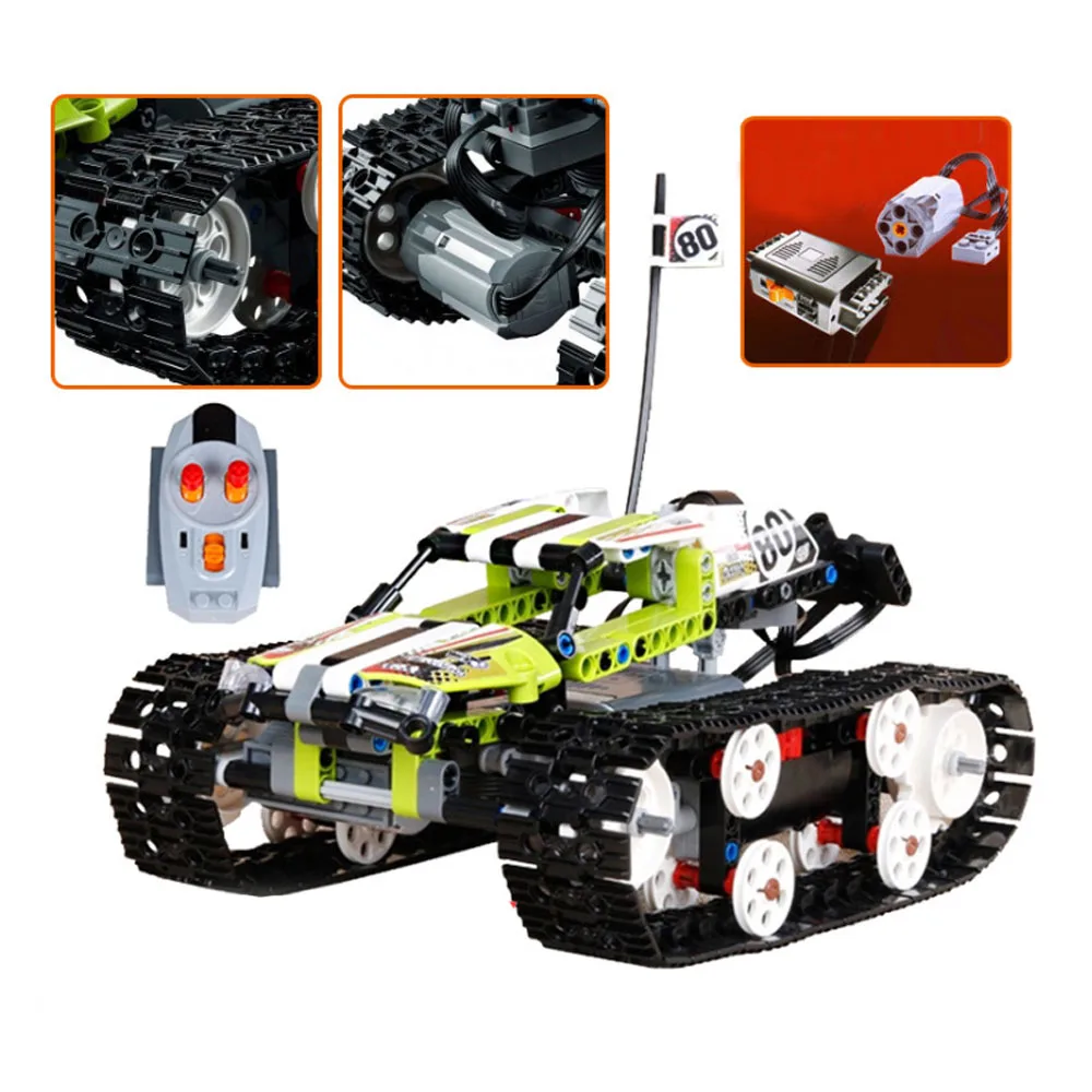

LEPIN Technic Series 20033 The RC TRACKED RACER Set Building Block children toy birthday gift compatible Legoing 42065 Technic