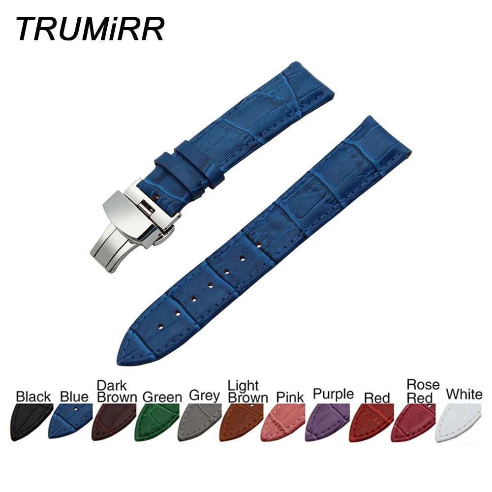 Genuino Cinturino In Pelle Croco Grano per Zenith Paul Picot Moser Watch  Band Strap Da Polso Blu Nero Marrone 18 19 20 21 22 23 24  millimetri|leather watchband|genuine leather watchbandblue straps -  AliExpress
