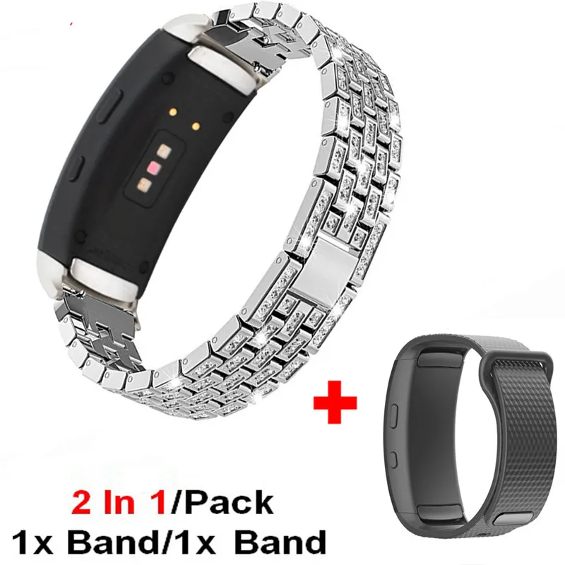 2 In1 часы ремешок для samsung Galaxy Шестерни Fit2 2 про ремень силиконовый браслет для Шестерни Fit2 Pro SM-R360 полосы Прямая - Цвет: Color