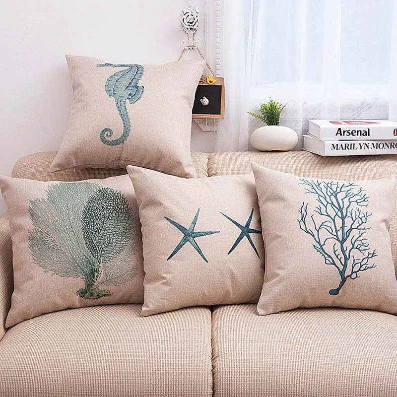 Mtbr Cover Coral Tree In Seafoam Green Decorative Cushion Pillow