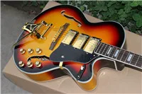 

Factory Custom Guitar Falcon Semi Hollow Body Jazz Electric Guitar in sunburst color , good quality