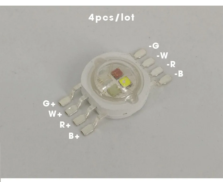 4 шт./лот Быстрая светодиодный RGBW 4in1 освещение светодиодный чипы красный/зеленый/синий и белый, SHEHDS сценическое освещение