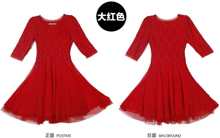 Весенние женские повседневные зимние длинные платья для вечеринок, модные розовые черные кружевные платья, богемное женское офисное платье - Цвет: Красный