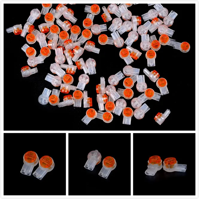 

100Pcs/Bag UY2 K2 Connector Grease Filling Butt Wire Line Terminal For Telephone Network Line Connection New