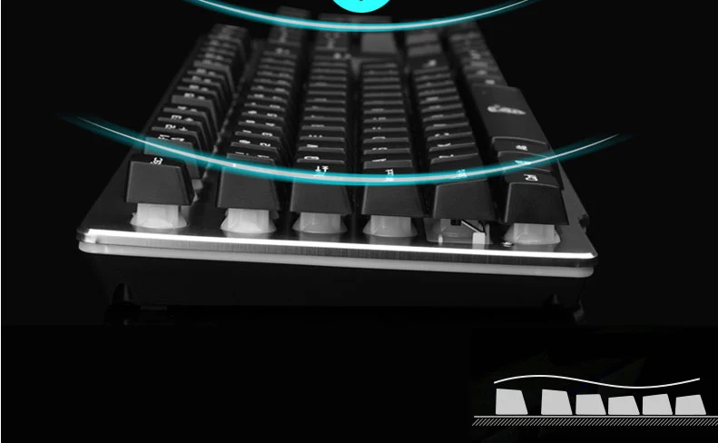 Mk500 teclado sem fio recarregável backlight gaming