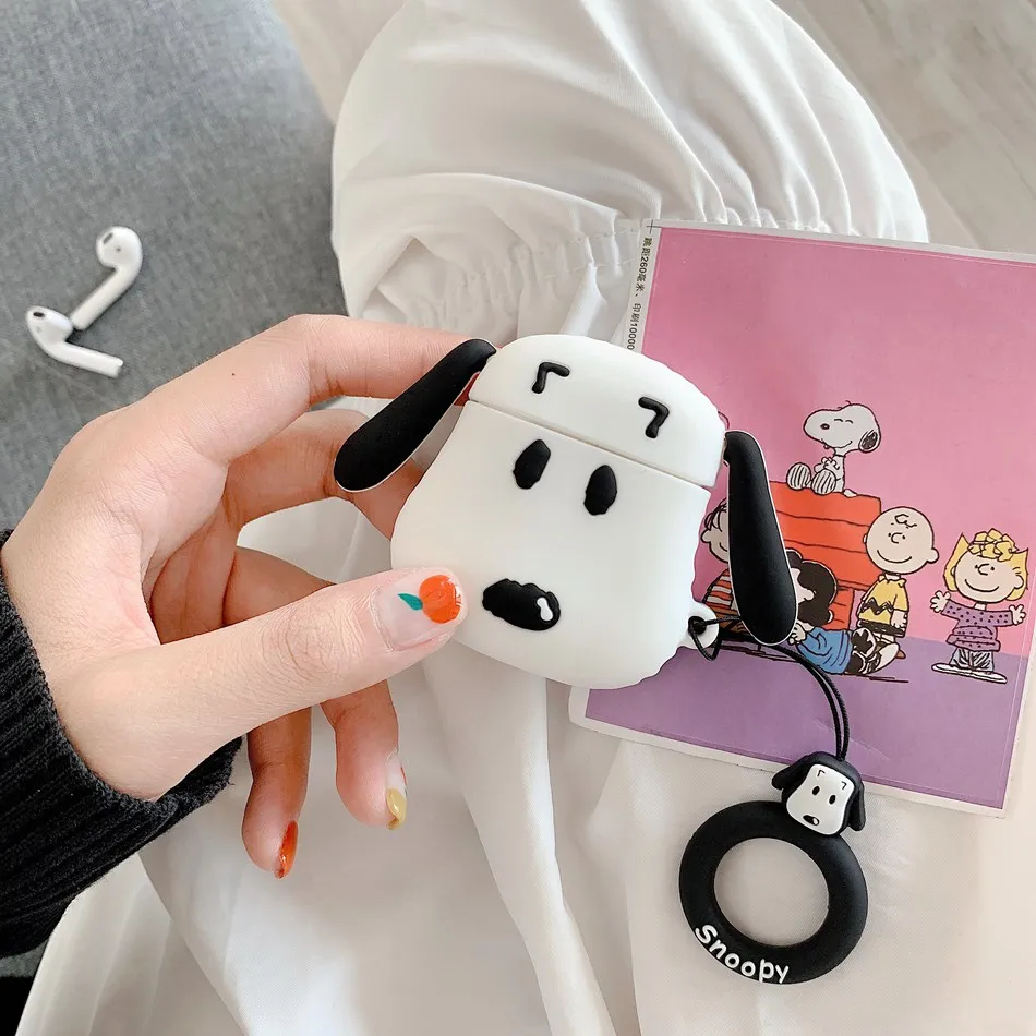 Чехол для AirPods с милой собачкой, чехол для наушников s для Apple Airpods 2, чехол для наушников, мягкий силиконовый чехол для наушников, чехол для Air Pods Funda