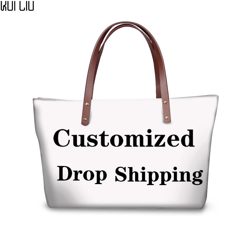 

Customized 3D Customize Your Personalized Pattern Bags Drop Shipping Canvas Shopping Bag Women Large Handbags Tote Crossbody